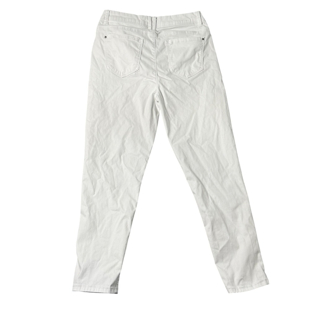 Curve Appeal Jeans Women 12/31 White Minimalist High Rise Skinny Jeggings Casual - Picture 2 of 12